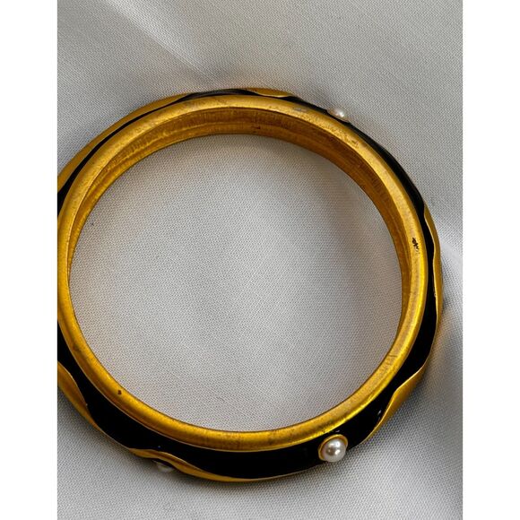 Vintage Gold/Black Bangle Bracelet - Picture 3 of 6